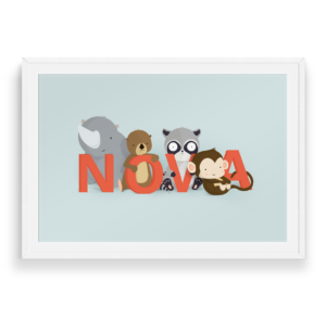 Nova navneplakat fra Bogstavzoo