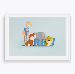 Frej navneplakat fra Bogstavzoo